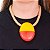 Colar Cordão Acetinado Pingente de Resina - Imagem 2