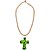 Colar Com Pingente Cruz Cobre Esmaltado - Imagem 1