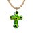 Colar Com Pingente Cruz Cobre Esmaltado - Imagem 3