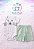 Conjunto Body Branco e Bermuda Verde para Bebês Brandili Tam. G - Imagem 1