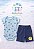 Conjunto Body e Bermuda Azul para Bebê Tam G - Imagem 1