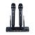 Sistema de Microfone Sem Fio K-412M UHF Duplo Vocal Recarregável - Imagem 1
