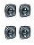 Kit 4 Alto Falante JBL 3,5 Polegadas 3.5W508 - Imagem 1