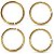 Mini Argola 10mm 24gr. - Ouro - Imagem 1