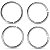 Mini Argola 10mm 24gr. -  Prata - Imagem 1