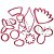 Kit 12 Cortadores de Massa Flores e Folhas Grande 5646 - Imagem 1