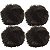 Pom Pom Solto 5cm - 4 unid. - Preto - Imagem 1