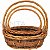 Cesta Oval de Fibra Rattan  Ref. 1505-3 - kit com 3 unidades - Imagem 1