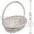 Cesta de Rattan Oval Branca Ref. W6-5 - kit com 3 unidades - Imagem 2
