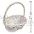Cesta de Rattan Oval Branca Ref. W6-5 - kit com 3 unidades - Imagem 3