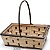 Cesta de Madeira e Palha Trançada VOVÓ3 - 30x39cm - R$ 35,00 - Imagem 1