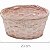 Cesta de Bambu Redonda HL153213 - Rosa Bebê - Imagem 1