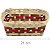 Cesta de Bambu Retangular Ref. 9328A - Natural com Marrom e Vermelho - Imagem 1