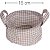 Cesta em Tecido Ref.QL81066-37 - Xadrez Bege - Imagem 1