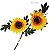 Girassol Artificial 2 Flores Ref. KD-005 - Imagem 1