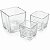 kit Mini Vasos de Vidro - 7x7,5cm - 6x6cm - 5x5cm - Imagem 1