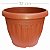 Vaso Grego Decorativo Plástico Redondo - Marrom - Imagem 1
