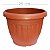 Vaso Grego Decorativo Plástico Redondo - Marrom - Imagem 5