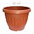 Vaso Grego Decorativo Plástico Redondo - Marrom - Imagem 4
