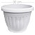 Vaso Grego Decorativo Plástico Redondo - Branco - Imagem 1