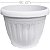 Vaso Grego Decorativo Plástico Redondo - Branco - Imagem 2