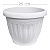 Vaso Grego Decorativo Plástico Redondo - Branco - Imagem 3