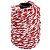 Barbante Listrado com fio ouro e Branco 25m - Vermelho Ref 8636 - Imagem 1