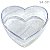 Caixa Coração em Acrílico 14 cm - 530ml - Transparente - Imagem 1
