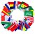 Varal de Bandeiras com 32 Países 10 M Ref. CD - 33 - Imagem 1