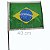 Bandeira do Brasil Metal com Cabo 40x34cm UNIDADE - Imagem 1