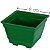Vaso Quadrado Plástico Verde Bandeira - Imagem 1