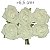 Rosa EVA  G Ref. 3072 - 6 unid - Marfim - Imagem 1