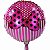 Balão Metal Redondo Laço Pink com Poá Branco - Imagem 2