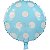 Balão Metal Redondo Azul com Poá Branco - Imagem 2