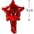Balão Metal Estrela 9x9cm Vermelha REF ZW-50005 - Imagem 1