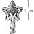 Balão Metal Estrela 11x11cm Prata REF. ZW-50005 - Imagem 1