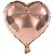 Balão Metal Coração 30x32cm Rose REF ZW-70012 - Imagem 2