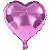 Balão Metal Coração 30x32cm Rosa REF ZW-70012 - Imagem 2