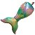 Balão Metal Cauda de Sereia - 40x80 cm - Q19751 - Imagem 1