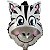 Balão Metal Animais - Zebra 22cm - Imagem 2