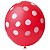 Balão Happy Day 11 Decorado 25 unid. - Confete Vermelho - Imagem 1