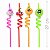 Canudo para Drinks Espiral Rígido 4unid. - Frutas Expressões Ref. HA446 - Imagem 1