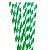 Canudo de Papel Listrado Verde - 12 un. - Imagem 1