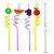 Canudo para Drinks Espiral Rígido 4unid. - Frutas REF. HA444 - Imagem 1