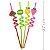 Canudo para Drinks Espiral Rigido 4unid. - Frutas Ref. Ha442 - Imagem 1