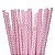 Canudo de Papel Zig Zag Rosa - pacote com 25 un. - Imagem 1