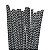 Canudo de Papel Zig Zag Preto - pacote com 25 un. - Imagem 1