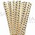 Canudo de Papel Zig Zag Ouro - pacote com 12 un. - Imagem 1