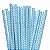 Canudo de Papel Zig Zag Azul - pacote com 12 un. - Imagem 1