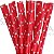 Canudo de Papel Vermelho com Estrela - pacote com 25 un. - Imagem 1